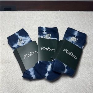 Malbon Comcast Business Blue Tie-Dye Men’s Golf Socks Shoe Size 7-11 3 Pack New